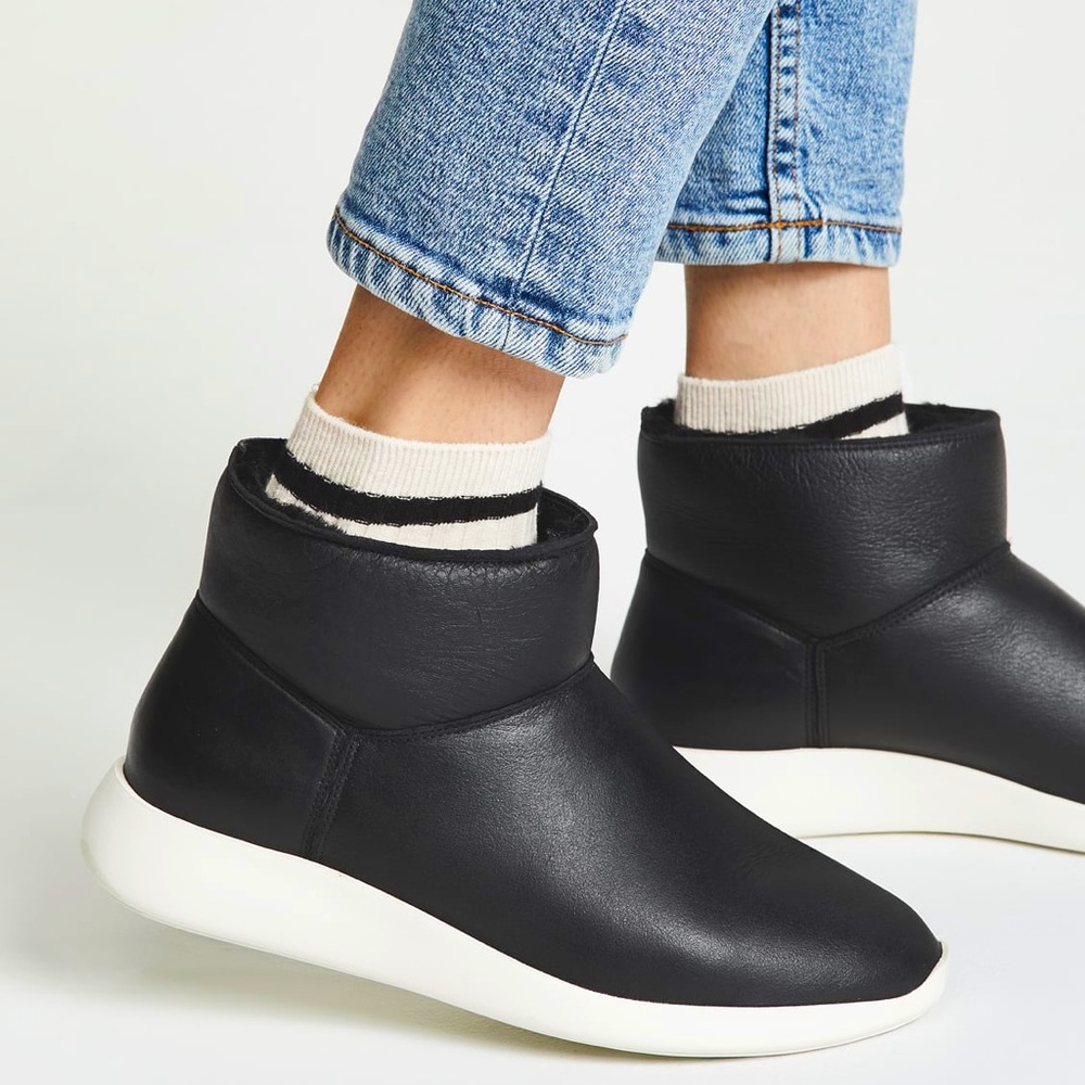 Vince Adora Genuine Leather Shearling Sneaker Boot